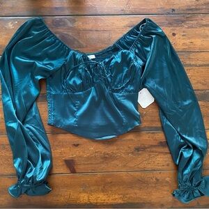 Altar’d State Womens Satin Blouse